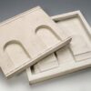 3026 - Silicone mold "Concrete wall" - 2 high arcades, 120x100x7 mm