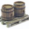 Matho Models 35014 Set of 2 Wooden Barrels + Wooden Pallet
