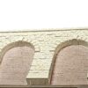 6407/Z – Silicone mold "Retaining structure" with 2 high arcades, vault inside brick, natural stone, 140x100x14mm