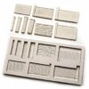 7024 - Silicone mold - 5 different factory and courtyard walls, 3 separate pillars