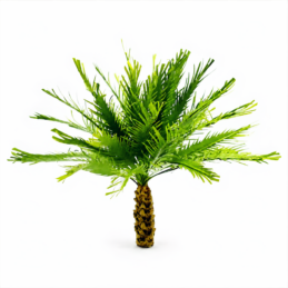 Handmade 10 cm model palm tree with dense foliage EMG-004