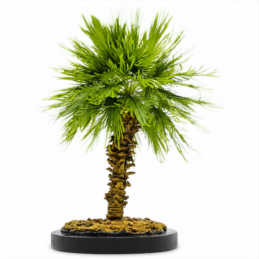 Handmade 18 cm model palm tree with thick trunk EMG-012