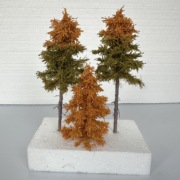 GMS Mixed Tree Set – 3 pcs (2x15cm long trunk, 1x10cm spruce) | gmssa